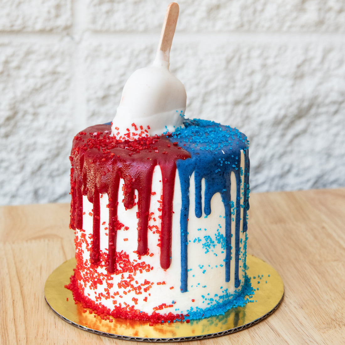Fourth of July 4&quot; Melting Cake Pop Cake